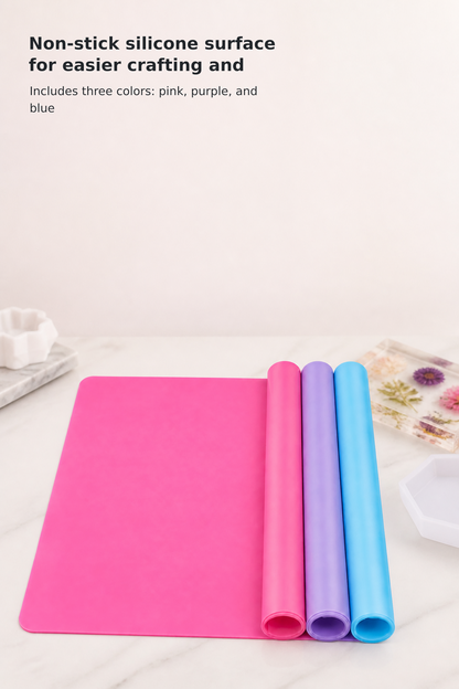 3-Piece Nonstick Silicone Craft Mat Set