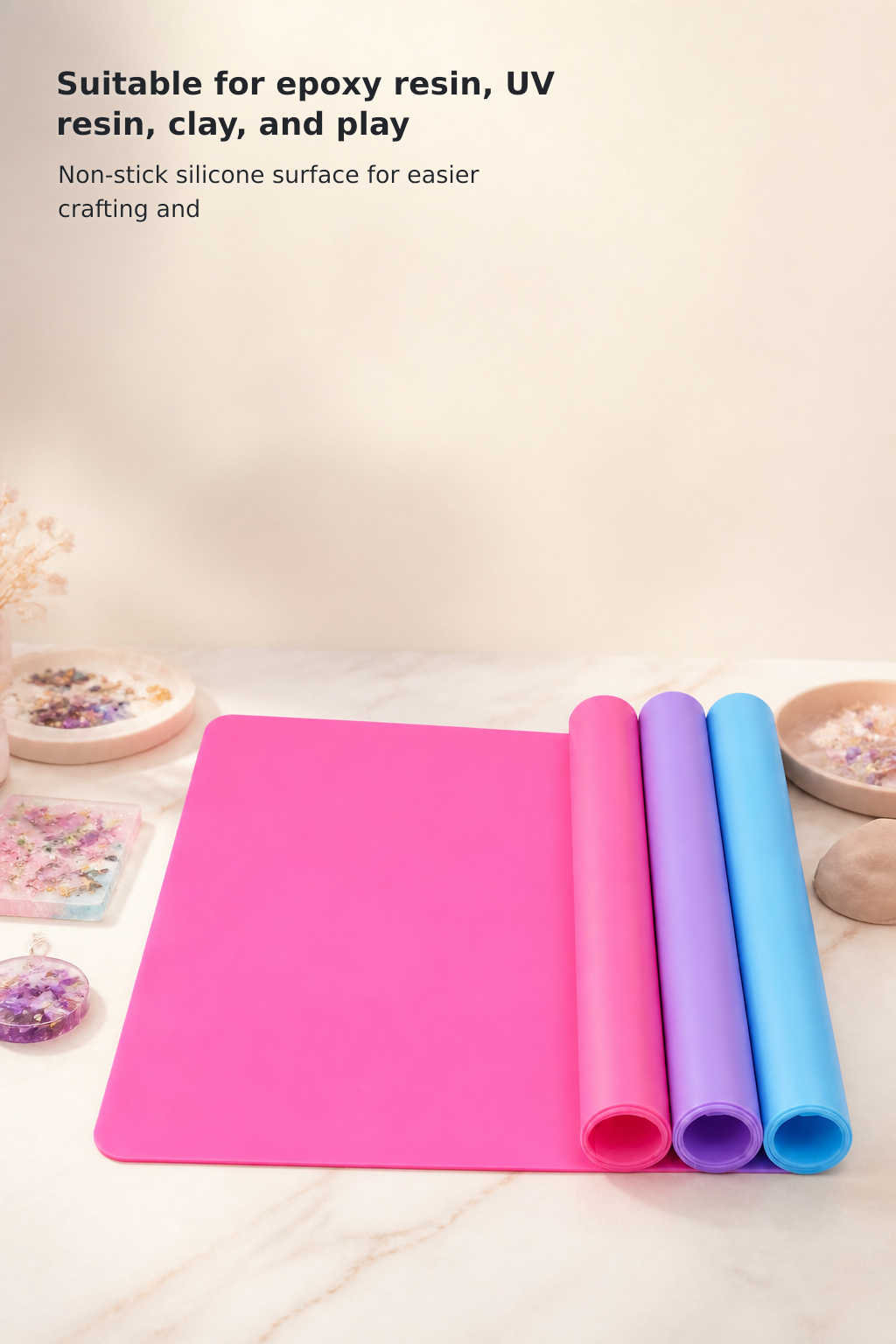 3-Piece Nonstick Silicone Craft Mat Set